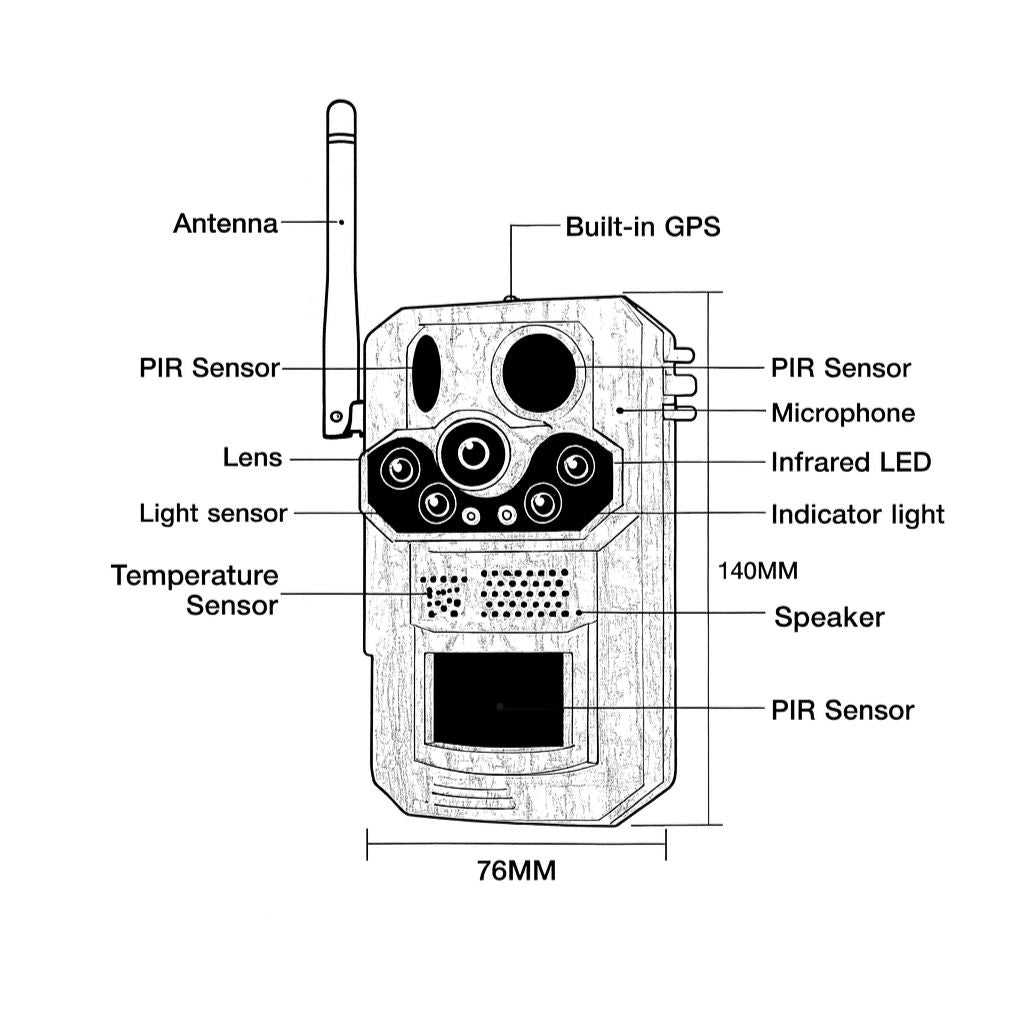 TrailView 4G Solar Security Camera/2K QHD Video
